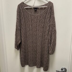 Lane Bryant Brown / Beige Knit Sweater